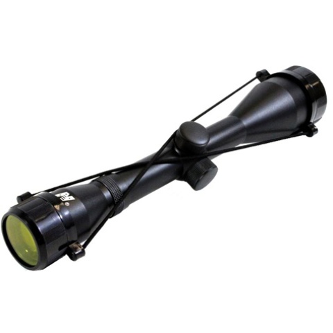 NcStar 6x42 Sniper Rifle Scope 6x Fixed Zoom w/ Ruby Lens - BLACK