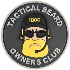 G-Force Tactical Beard Owners Club PVC Morale Patch - BLACK/YELLOW