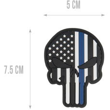 G-Force Punisher US Flag Thin Blue Line Morale Patch