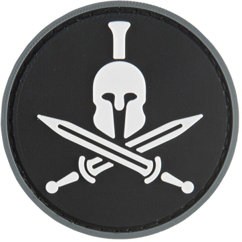 G-Force Spartan Molon Labe Round PVC Morale Patch - BLACK