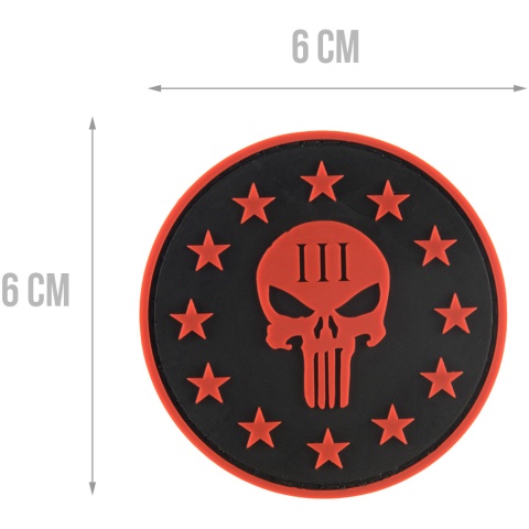 G-Force Punisher Three Percenter Round PVC Morale Patch