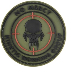 G-Force No Mercy Round PVC Morale Patch - OD GREEN