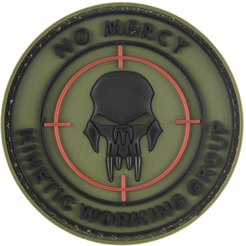 G-Force No Mercy Round PVC Morale Patch - OD GREEN