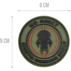 G-Force No Mercy Round PVC Morale Patch - OD GREEN