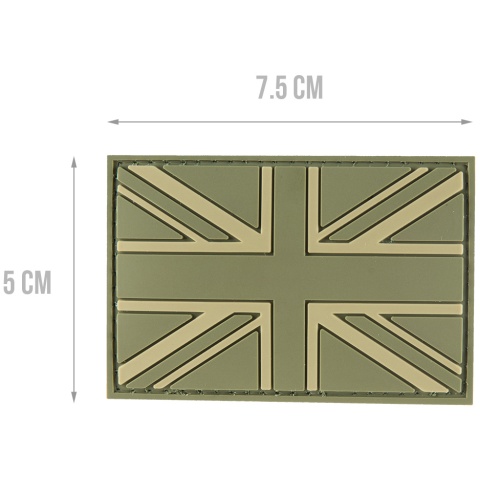 G-Force UK Flag PVC Morale Patch - OD GREEN
