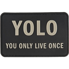 G-Force YOLO You Only Live Once PVC Morale Patch - BLACK