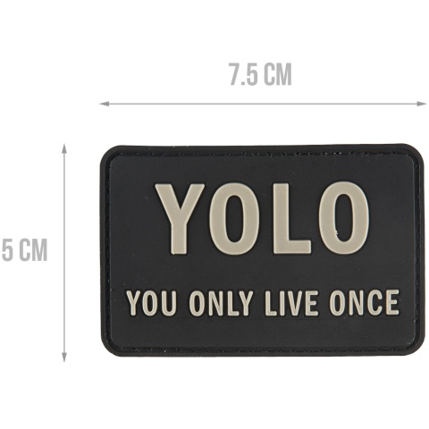 G-Force YOLO You Only Live Once PVC Morale Patch - BLACK