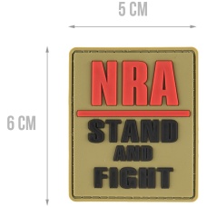 G-Force NRA Stand and Fight PVC Morale Patch - TAN