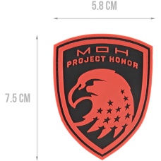 G-Force Eagle USA Project Honor PVC Morale Patch - RED
