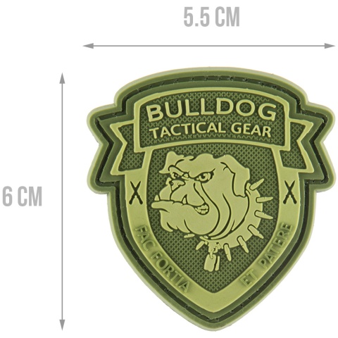 G-Force Bulldog Tactical Gear PVC Morale Patch - OD GREEN