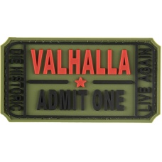 G-Force Valhalla Admit One PVC Morale Patch - OD GREEN