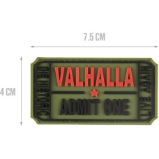 G-Force Valhalla Admit One PVC Morale Patch - OD GREEN