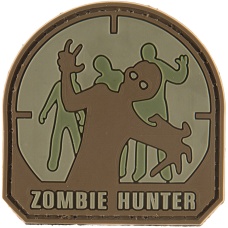 G-Force Zombie Hunter PVC Morale Patch - (Small) BROWN