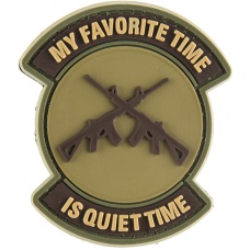 G-Force My Favorite Time is Quiet Time PVC Morale Patch - TAN