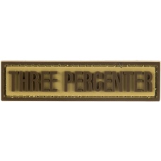 G-Force Three Percenter PVC Morale Patch - TAN