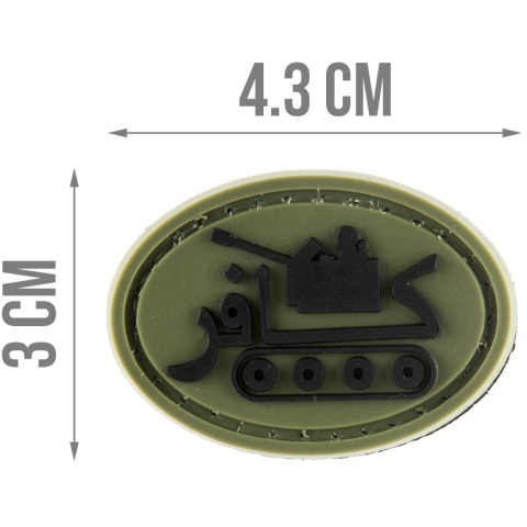 G-Force Tank Airsoft PVC Morale Patch - OD GREEN