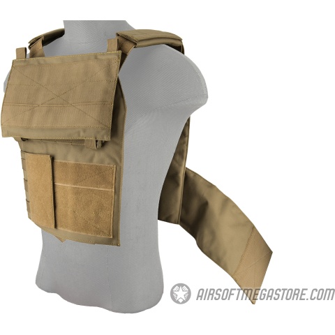 Lancer Tactical Buckle Up Version Airsoft Plate Carrier - TAN