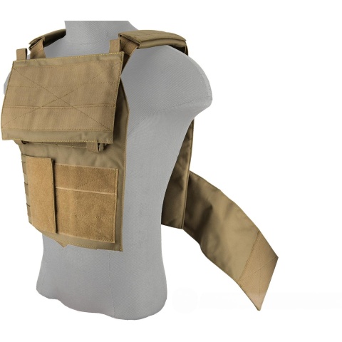 Lancer Tactical Buckle Up Version Airsoft Plate Carrier - TAN