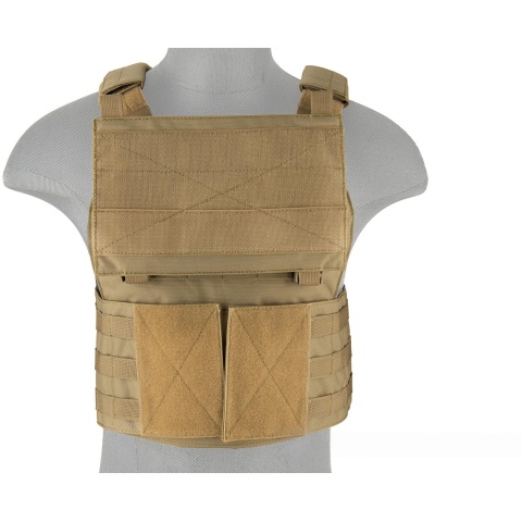Lancer Tactical Buckle Up Version Airsoft Plate Carrier - TAN