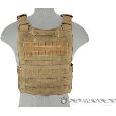 Lancer Tactical Buckle Up Version Airsoft Plate Carrier - TAN