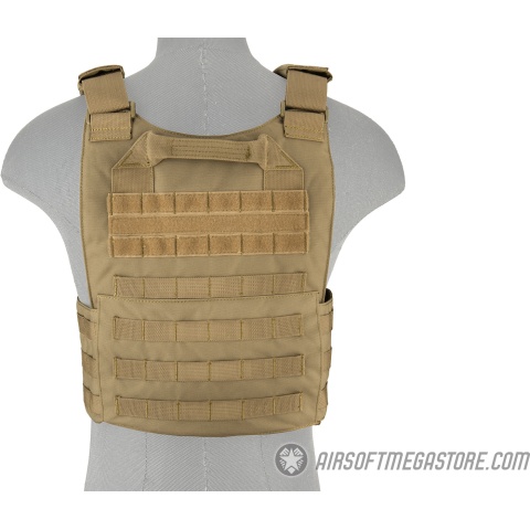 Lancer Tactical Buckle Up Version Airsoft Plate Carrier - TAN
