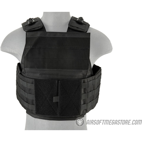 Lancer Tactical Battle 1000D Nylon MOLLE Tactical Vest - BLACK