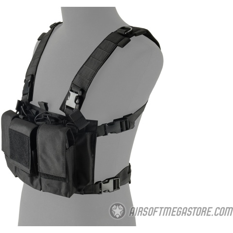 Lancer Tactical Adaptive Multi-Purpose Slim Chest Rig - BLACK