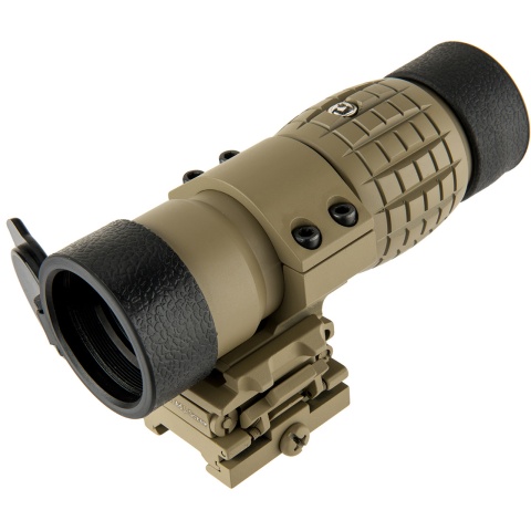 Lancer Tactical 1 - 3x Adjustable Magnifier w/ QD Mount - TAN