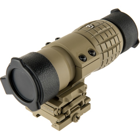 Lancer Tactical 1 - 3x Adjustable Magnifier w/ QD Mount - TAN