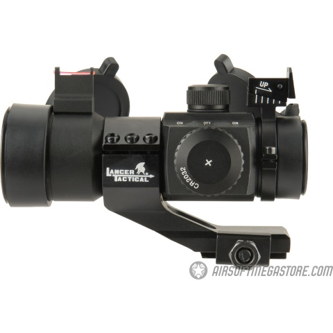 Lancer Tactical Outdoor Fiber Sight and Red Dot Hunting Scope - BLACK