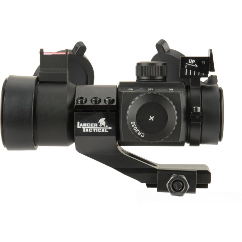 Lancer Tactical Outdoor Fiber Sight and Red Dot Hunting Scope - BLACK