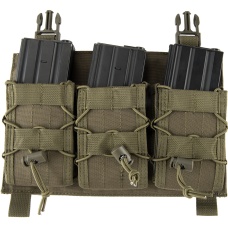 Lancer Tactical Adaptive Hook and Loop Triple AR Mag Pouch - OD GREEN