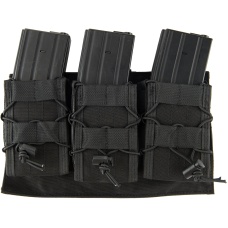 Lancer Tactical 1000D Nylon MOLLE Triple AR Mag Pouch - BLACK