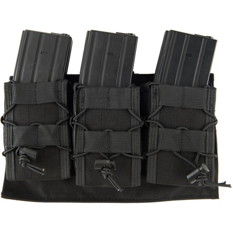 Lancer Tactical 1000D Nylon MOLLE Triple AR Mag Pouch - BLACK