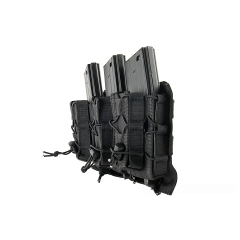 Lancer Tactical 1000D Nylon MOLLE 2-in-1 Triple M4/Pistol Mag Pouch - BLACK