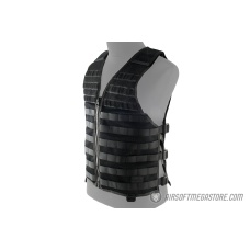 Lancer Tactical Breathable MOLLE/PALS Adjustable Mesh Vest - BLACK