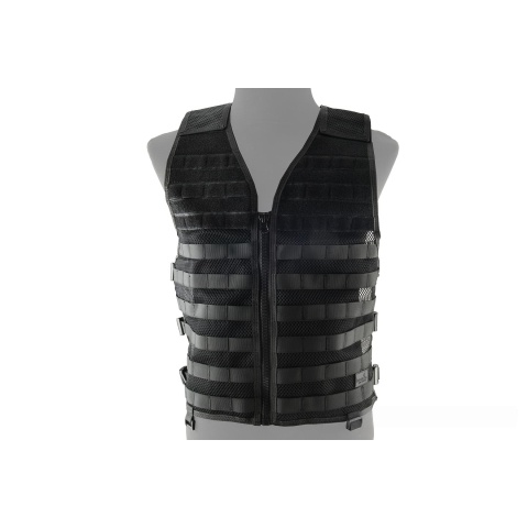Lancer Tactical Breathable MOLLE/PALS Adjustable Mesh Vest - BLACK