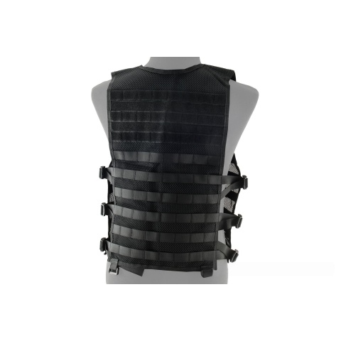 Lancer Tactical Breathable MOLLE/PALS Adjustable Mesh Vest - BLACK