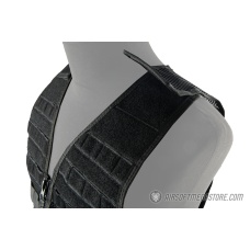 Lancer Tactical Breathable MOLLE/PALS Adjustable Mesh Vest - BLACK