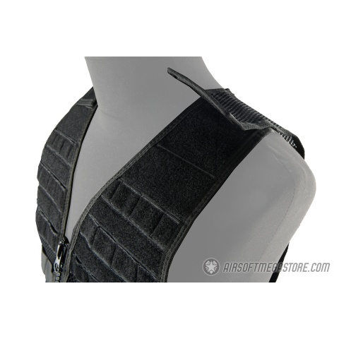 Lancer Tactical Breathable MOLLE/PALS Adjustable Mesh Vest - BLACK