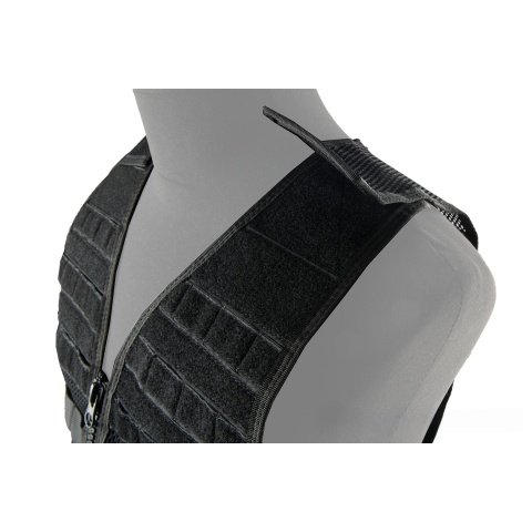 Lancer Tactical Breathable MOLLE/PALS Adjustable Mesh Vest - BLACK
