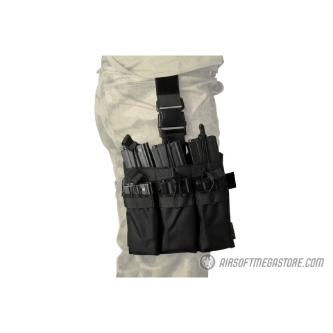 Lancer Tactical Drop Leg Six M4/M16 Magazine Panel - BLACK