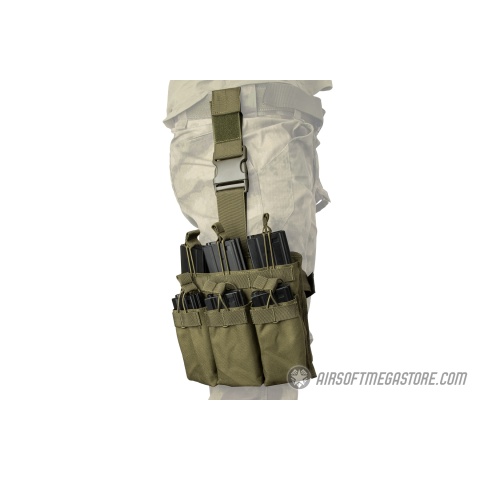 Lancer Tactical Drop Leg Six M4/M16 Magazine Panel - OD GREEN