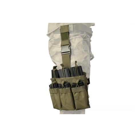 Lancer Tactical Drop Leg Six M4/M16 Magazine Panel - OD GREEN