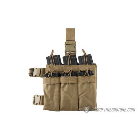 Lancer Tactical Drop Leg Six M4/M16 Magazine Panel - TAN