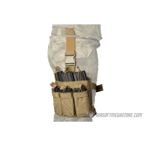 Lancer Tactical Drop Leg Six M4/M16 Magazine Panel - TAN