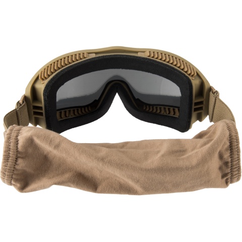 Lancer Tactical AERO Protective Tan Airsoft Goggles - SMOKE LENS