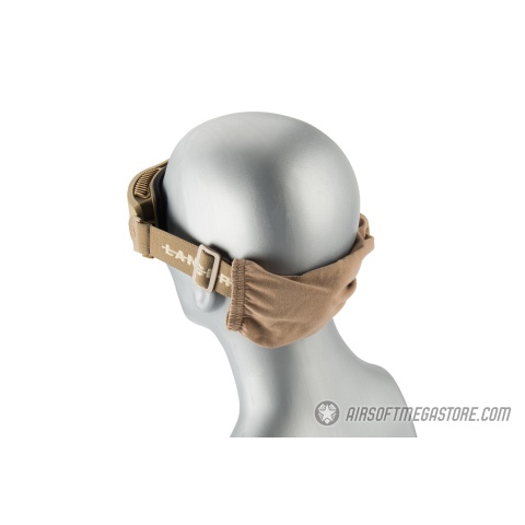 Lancer Tactical AERO Protective Tan Airsoft Goggles - SMOKE LENS