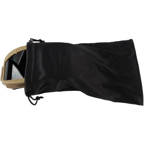 Lancer Tactical AERO Protective Tan Airsoft Goggles - SMOKE LENS