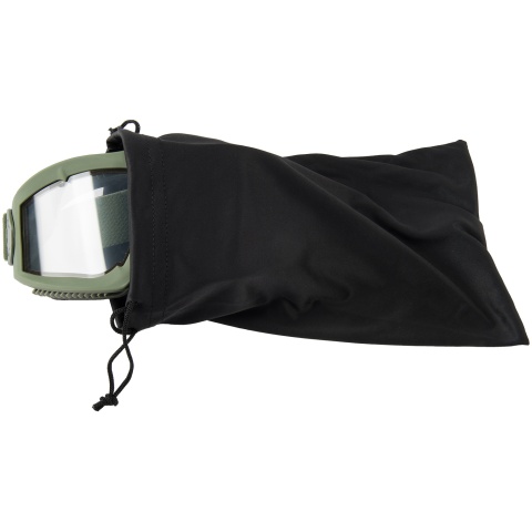 Lancer Tactical AERO Protective OD Green Airsoft Goggles - CLEAR LENS